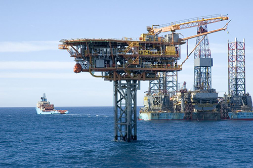 Kupe Offshore Production Station in the ocean