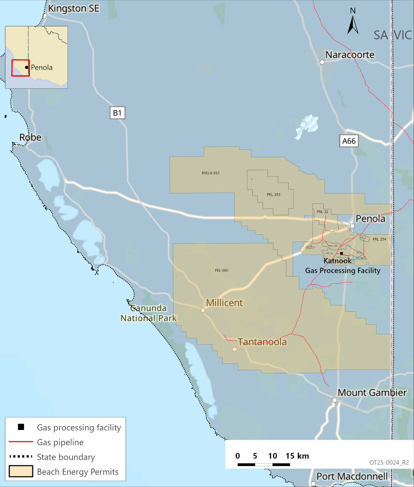SA Otway operations map SA Otway operations map